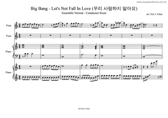 Partitura da música Let`S Not Fall In Love