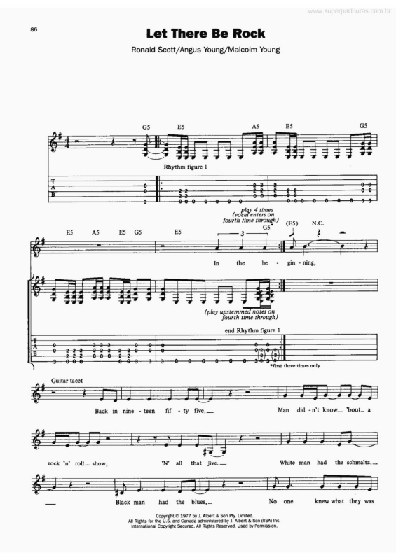 Partitura da música Let There be Rock