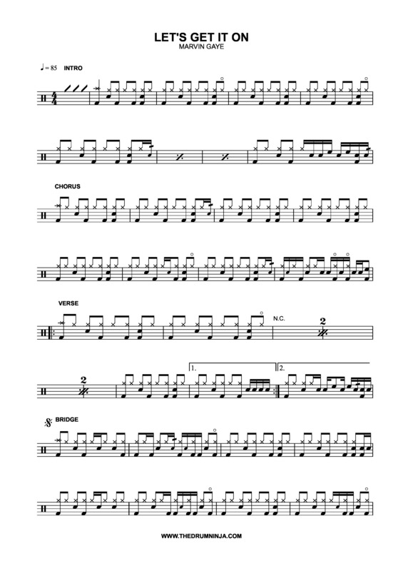 Partitura da música Lets Get It On