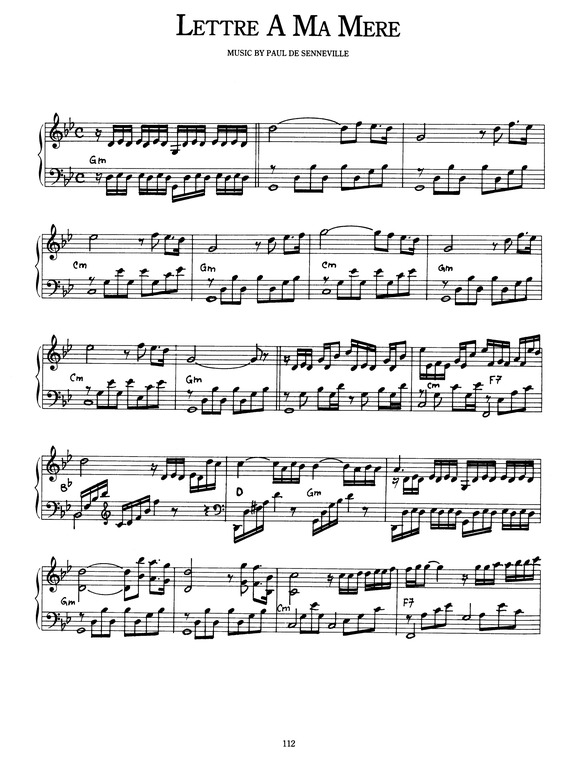 Partitura da música Lettre A Ma Mere v.2