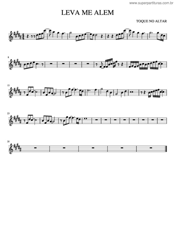 Partitura da música Leva Me Alem Sax Alto