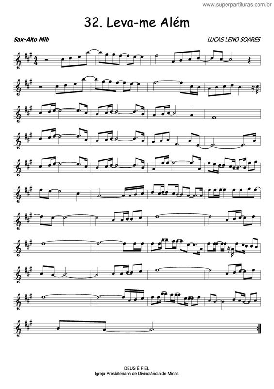 Partitura da música Leva-Me Além v.4