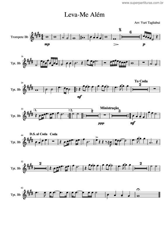 Partitura da música Leva Me Além v.8
