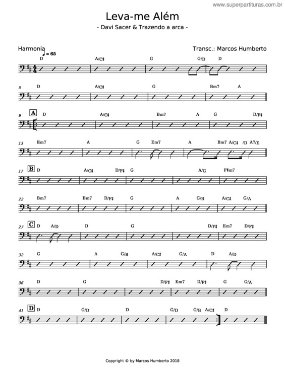 Partitura da música Leva–Me Além v.9