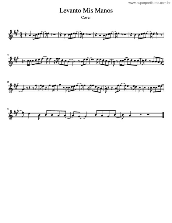 Partitura da música Levanto Mis Manos v.2