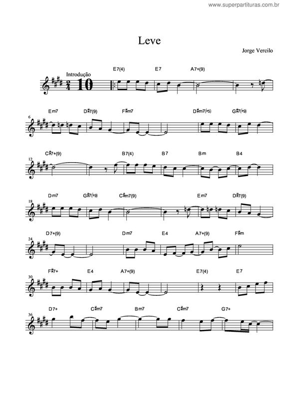 Partitura da música Leve v.3