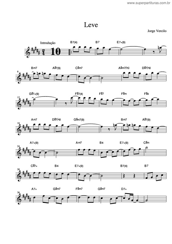 Partitura da música Leve v.4