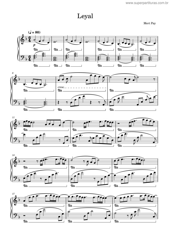 Partitura da música Leyal