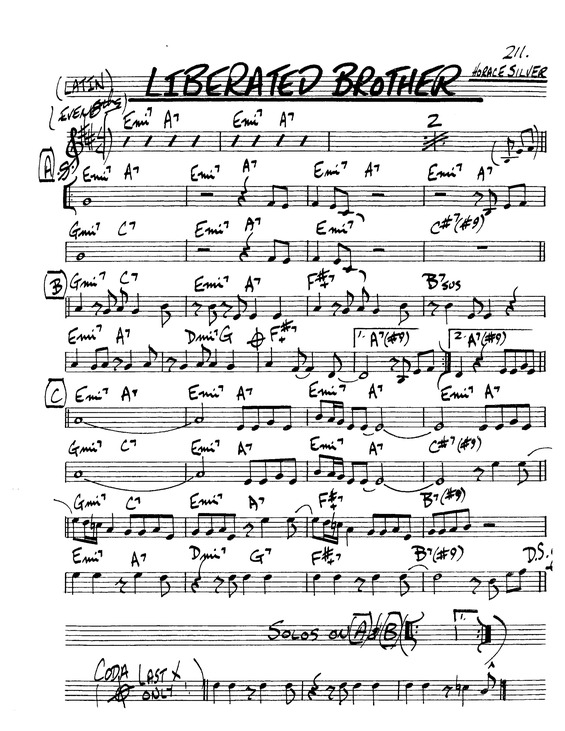 Partitura da música Liberated Brother