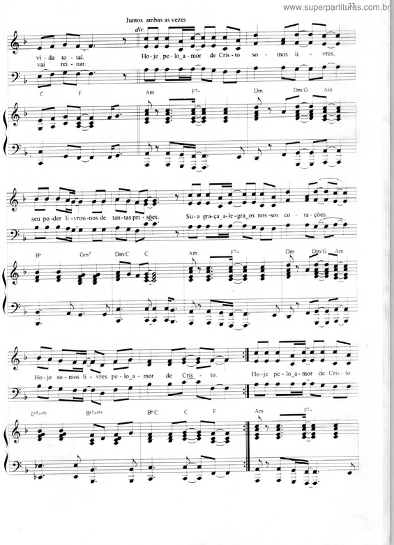 Partitura da música Liberdade Em Cristo Pag 02