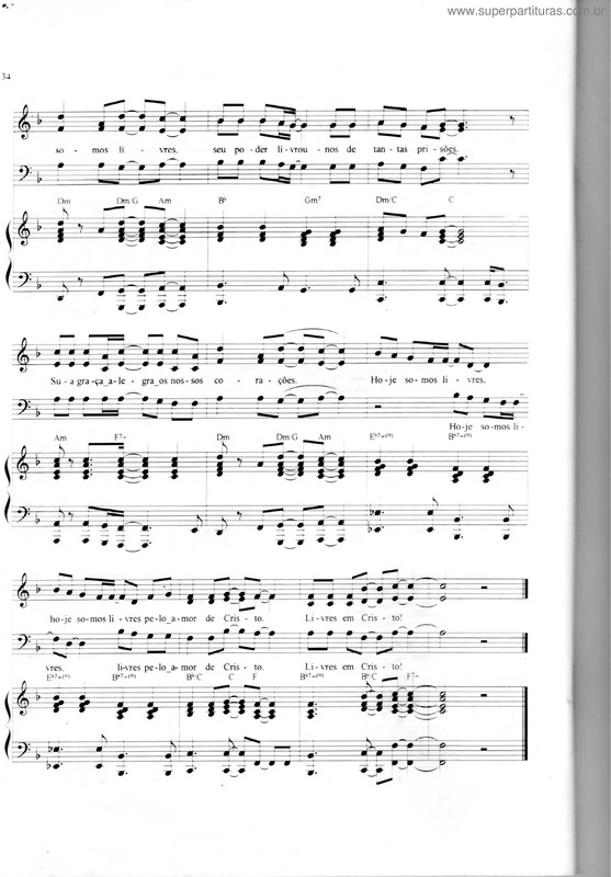 Partitura da música Liberdade Em Cristo Pag 03