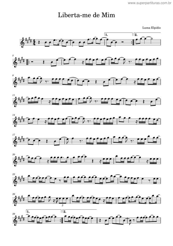 Partitura da música Liberta–Me De Mim – Luma Elpidio