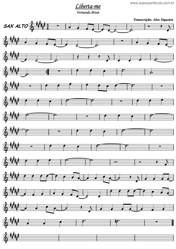 Partitura da música Liberta-me