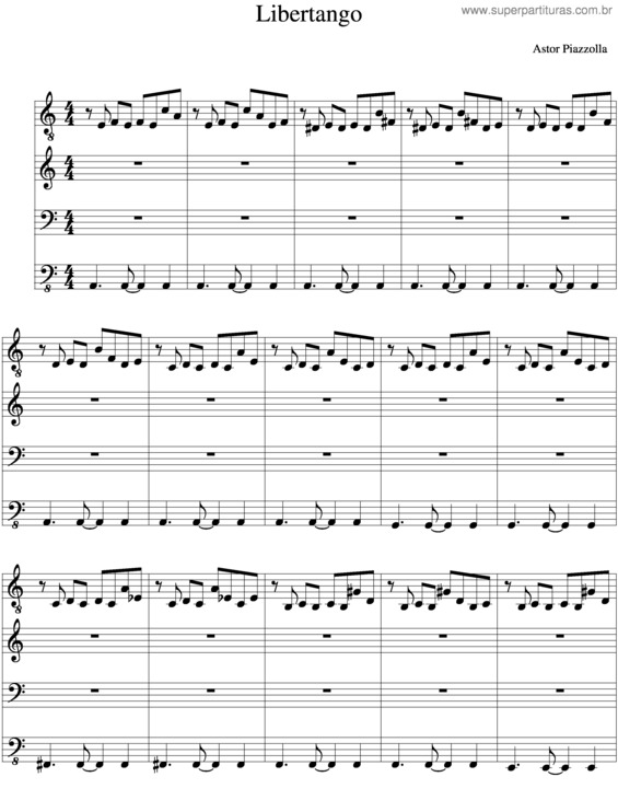 Partitura da música Libertango v.3