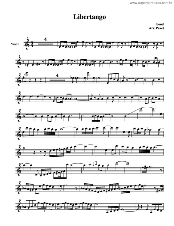 Partitura da música Libertango v.5