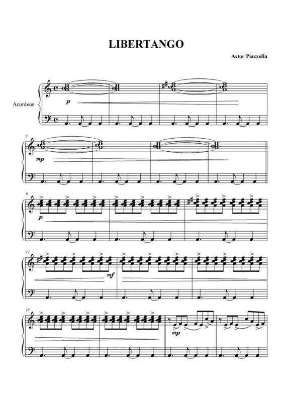 Partitura da música Libertango v.7