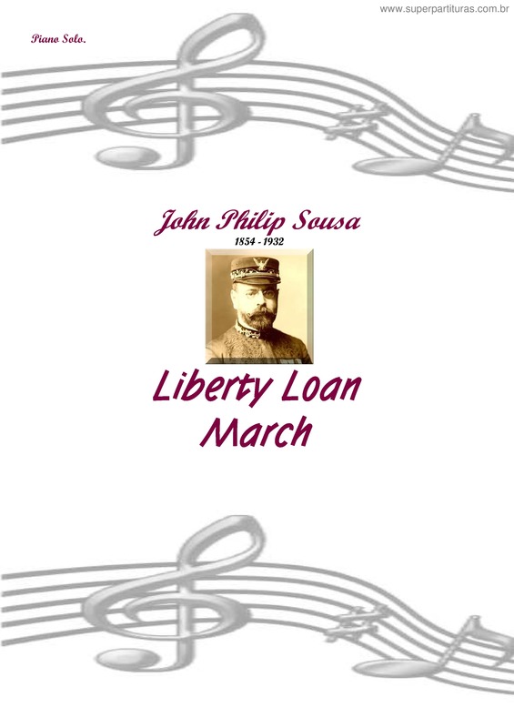 Partitura da música Liberty Loan March