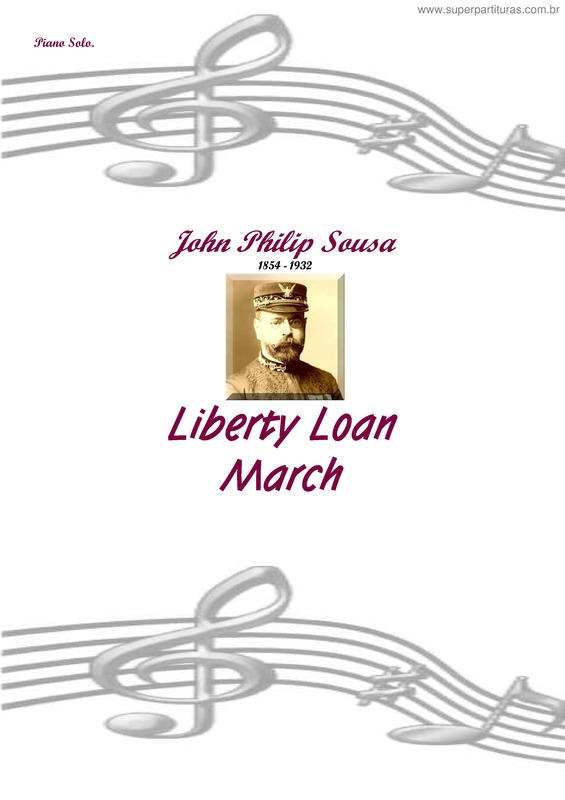 Partitura da música Liberty Loan March