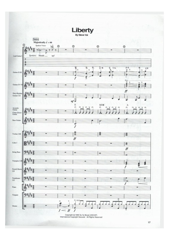 Partitura da música Liberty