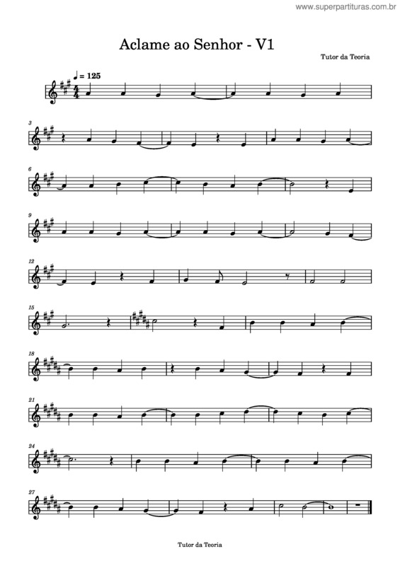 Partitura da música Lição v.13
