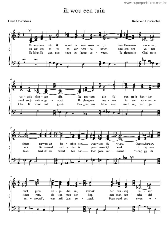 Partitura da música Lied Van Een Messias