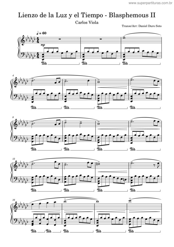 Partitura da música Lienzo De La Luz Y El Tiempo – Carlos Viola