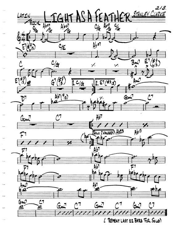 Partitura da música Light As A Feather v.7