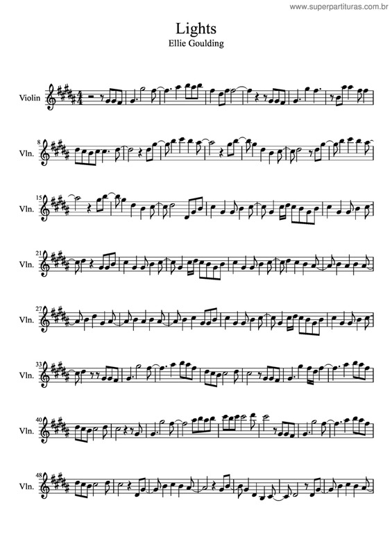 Partitura da música Lights v.3