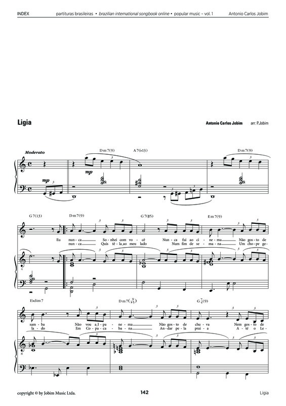 Partitura da música Ligia v.12