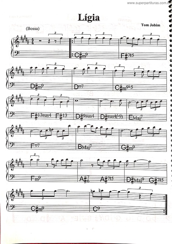 Partitura da música Lígia v.14