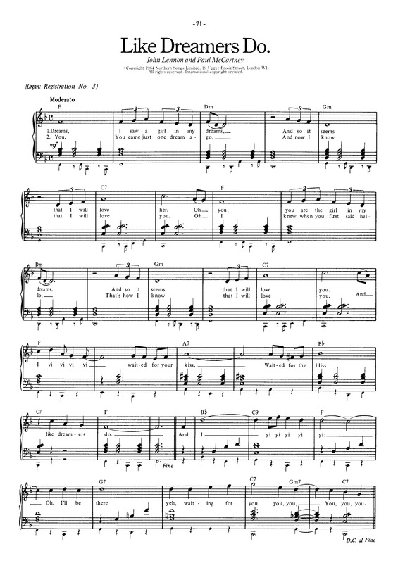 Partitura da música Like Dreamers Do v.4