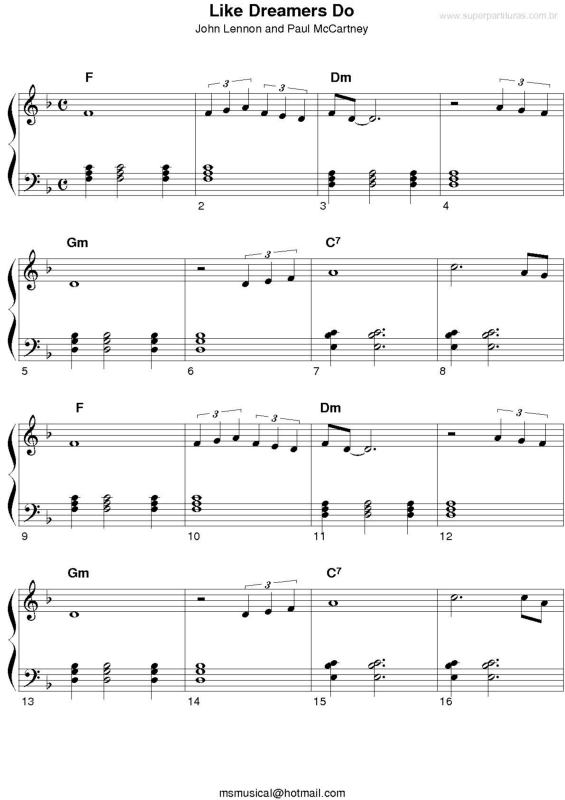 Partitura da música Like Dreamers Do