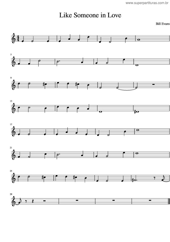Partitura da música Like Someone In Love Sound On