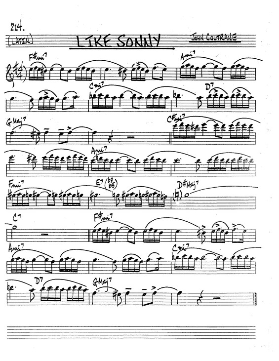 Partitura da música Like Sonny v.2