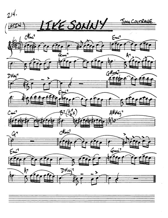 Partitura da música Like Sonny