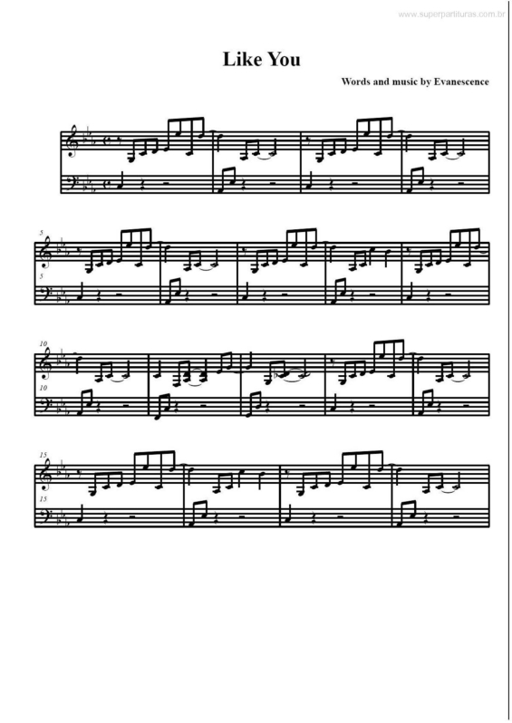 Partitura da música Like You