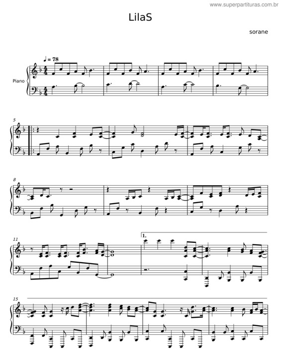 Partitura da música Lilas v.11