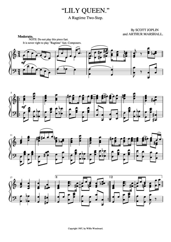 Partitura da música Lily Queen v.2