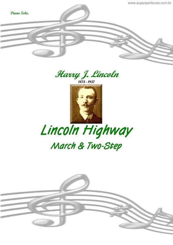 Partitura da música Lincoln Highway