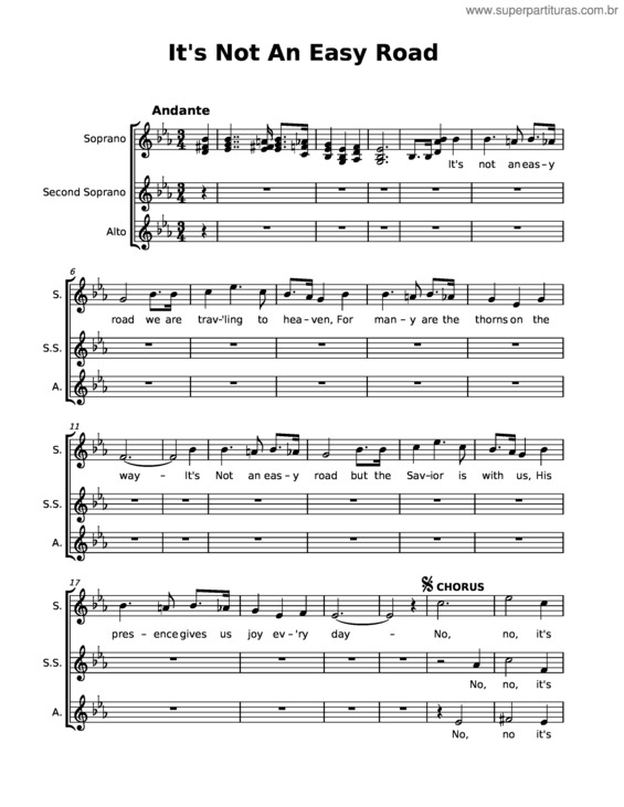 Partitura da música Linda Easy Road
