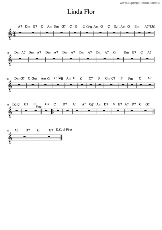 Partitura da música Linda Flor v.11