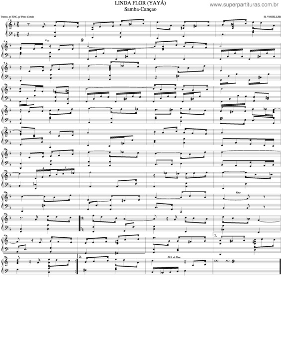 Partitura da música Linda Flor v.4