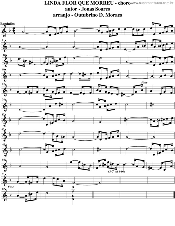 Partitura da música Linda Flor v.8