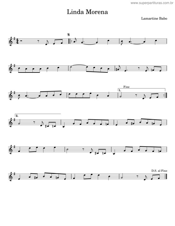 Partitura da música Linda Morena v.12