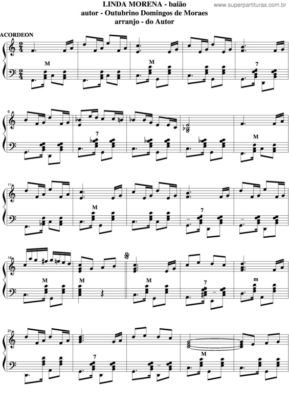 Partitura da música Linda Morena v.5