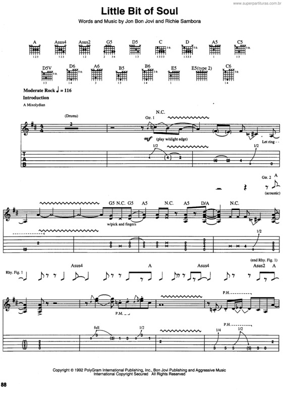 Partitura da música Little Bit Of Soul