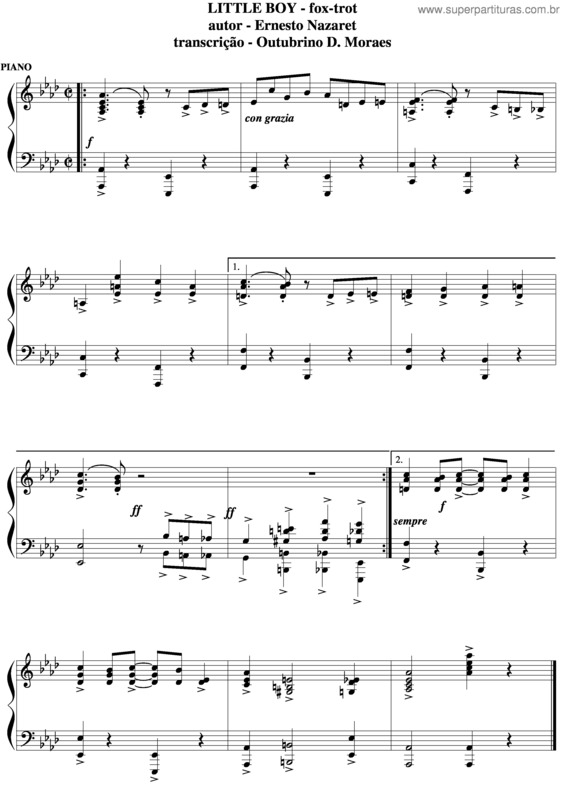 Partitura da música Little Boy v.2