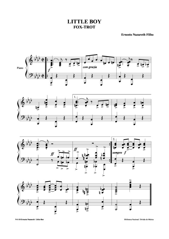 Partitura da música Little Boy v.3