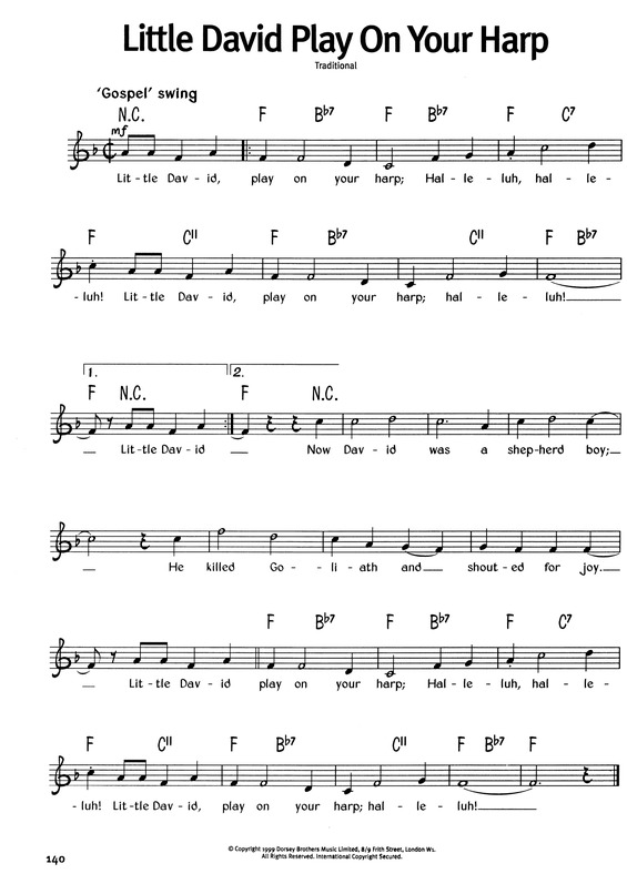 Partitura da música Little David Play On Your Harp v.2