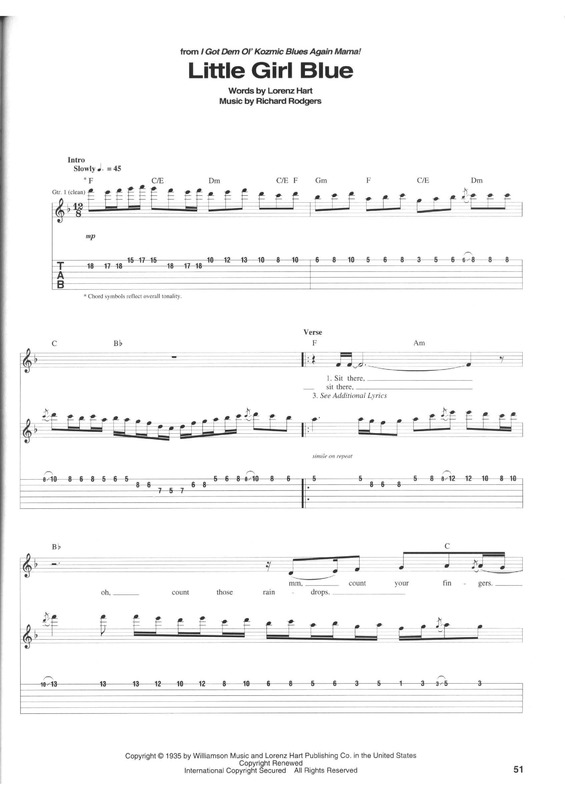 Partitura da música Little Girl Blue